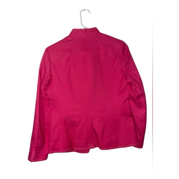 J Crew Going Out Pink Open Linen Blazer SIZE 8 - Picture 2 of 6